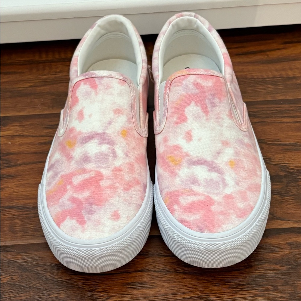 Tie dye slip-on sneakers pink and purple